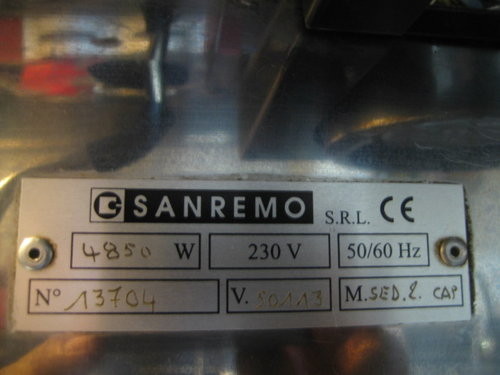 Ремонт, чистка профессиональной кофеварки SANREMO-